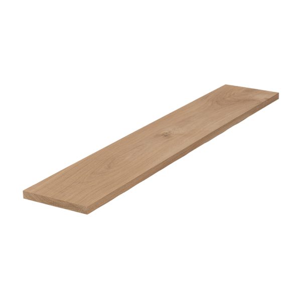 Europees eiken weinig noesten, gedroogd en geschaafd 2 cm dik x 20 cm breed