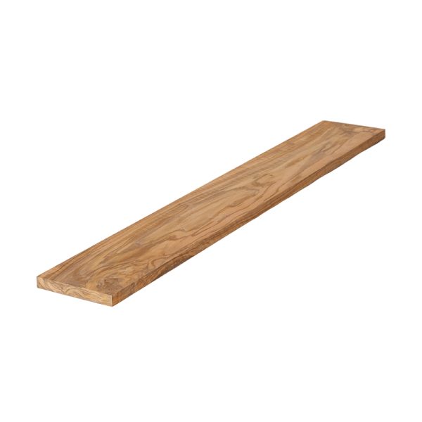 Olijfhout met noesten, gedroogd en geschaafd